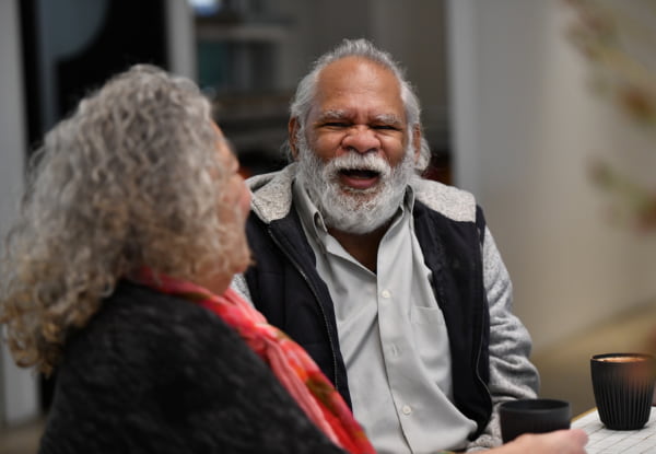 CAFS Keeping Bruce In His Home Aboriginal man laughing