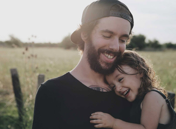 CAFS - Committed to community Father and child in the countryside