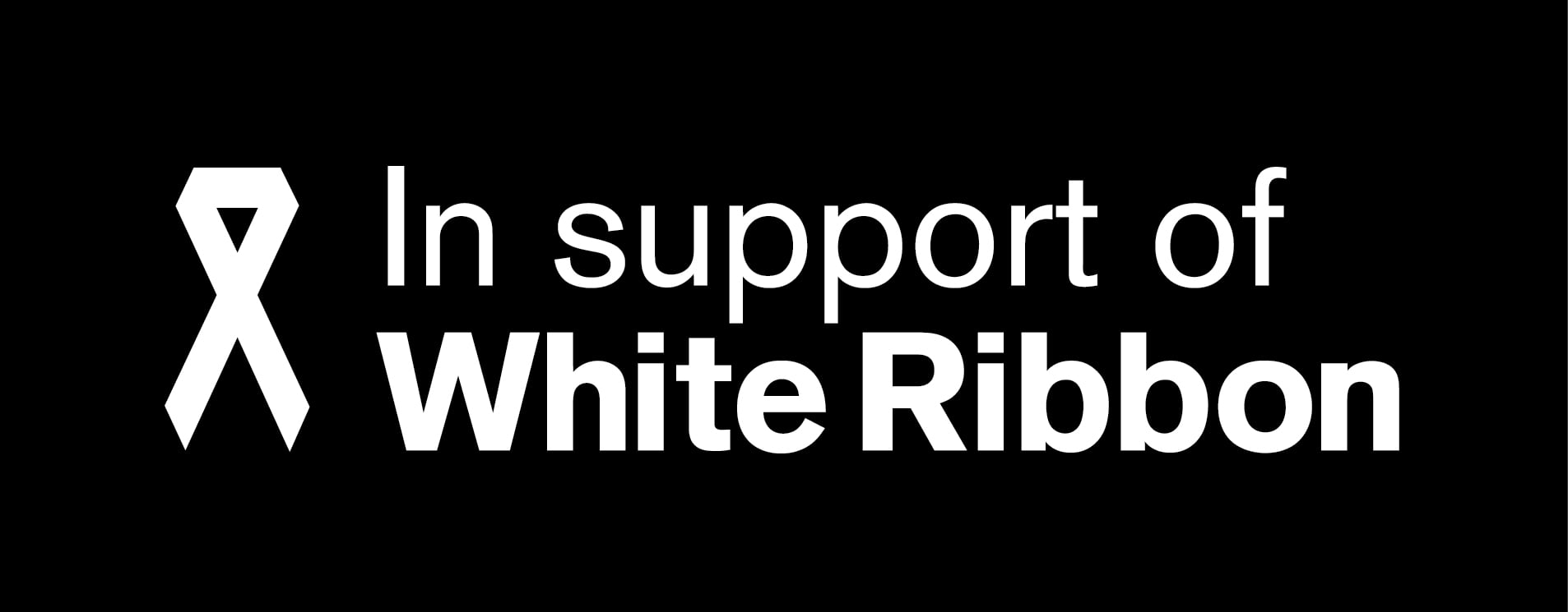 White ribbon logo supporter Cafs
